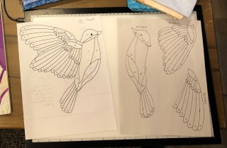 Figure 01 Pattern and reversed traced piece